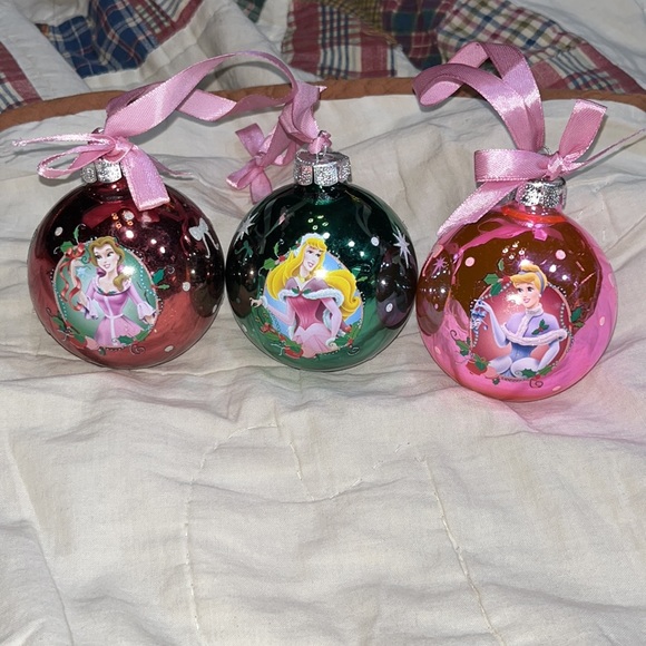 Vintage Disney Princess ornaments Cinderella, Belle, Aurora FOR ALL 3 - Picture 2 of 8